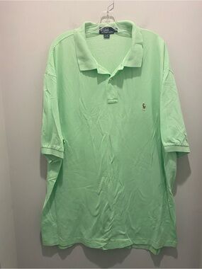 Polo by Ralph Lauren Polo Shirt Mint Green Men's Size 4XLT Tall Big Summer